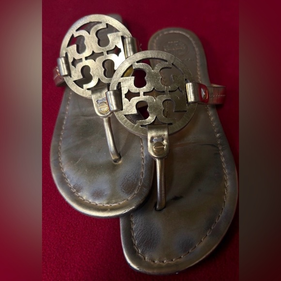 Tory Burch Metallic Gold Sandals - Picture 3 of 5
